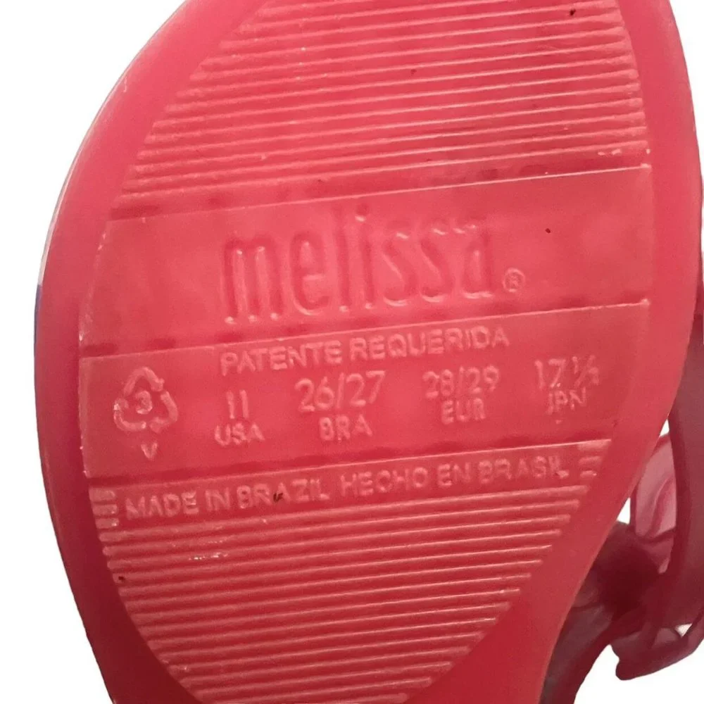 Mel By Melissa Sz 11 Pink Bow Solar Sandals
